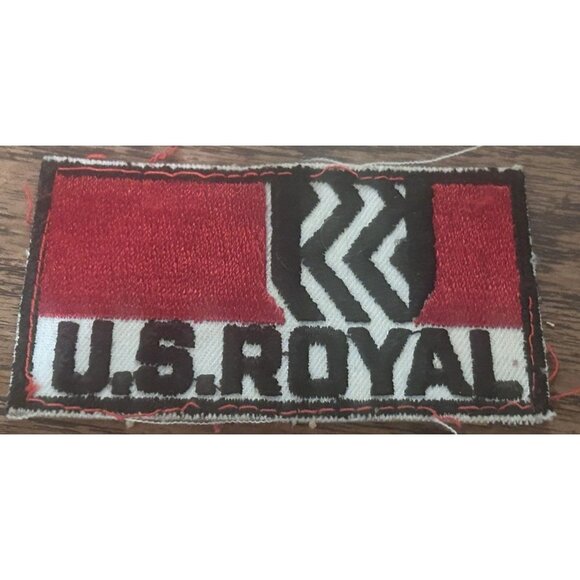 Vintage Sew-on Patch US Royal Tires Red 1970s - Picture 2 of 5